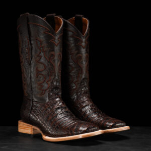 Cognac Caiman Belly - Square Toe