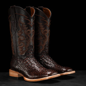 Brown Caiman Neck - Square Toe