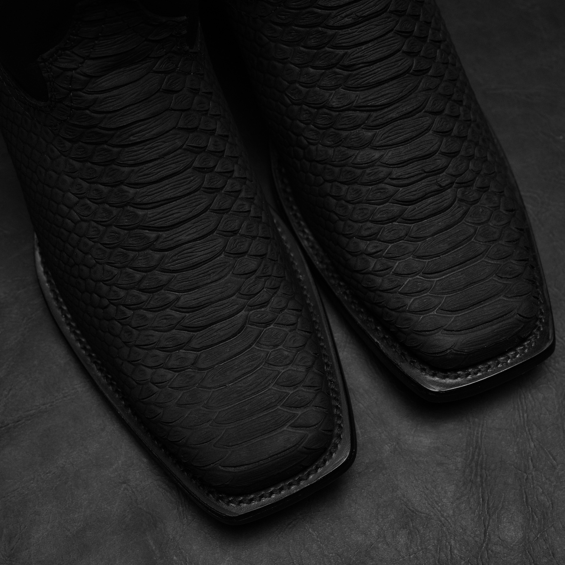 Matte Black Python – Rodeo Toe - Image 3
