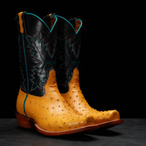 Genuine Honey Full Quill Ostrich - Cutter Toe (FREE Belt & Wallet)