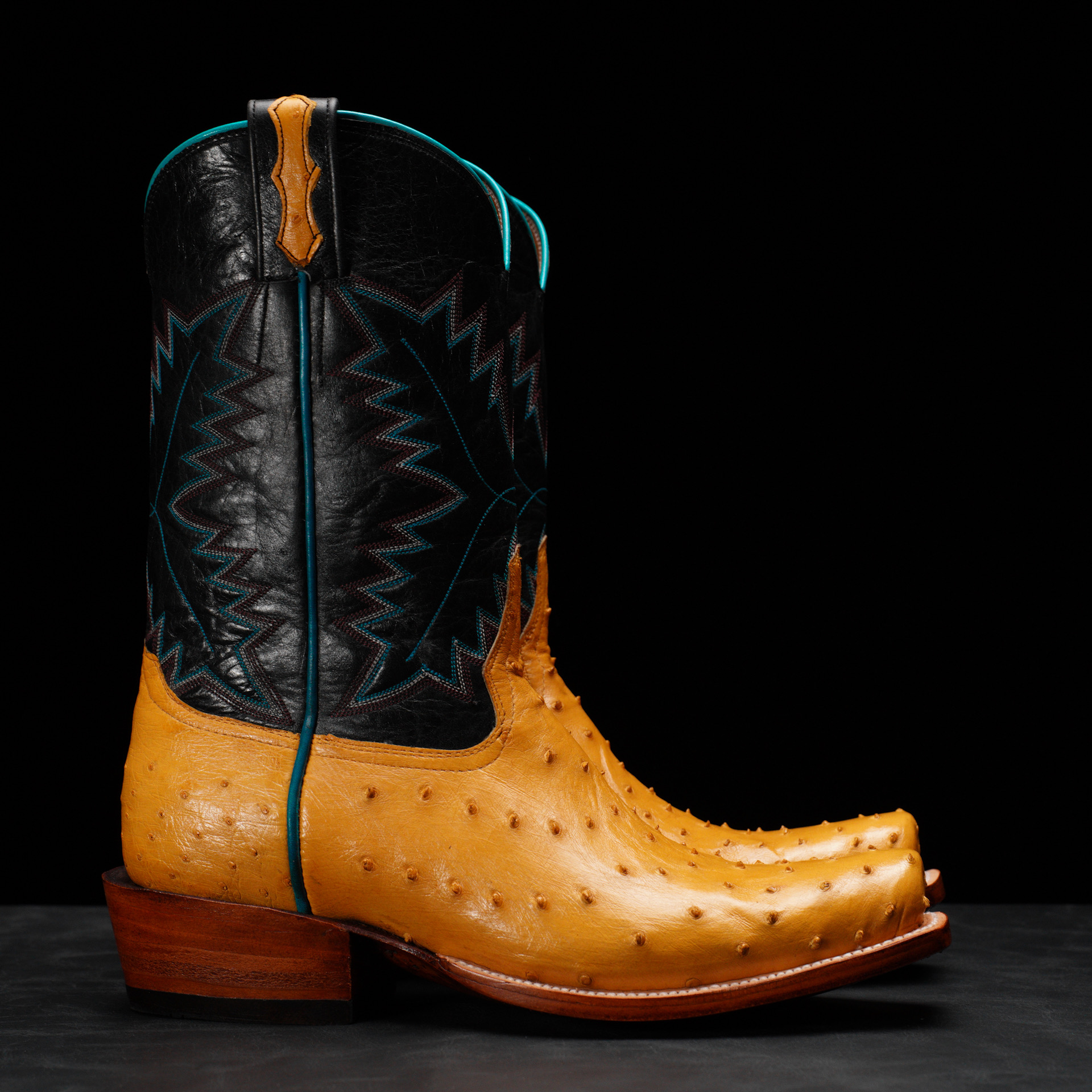 Genuine Honey Full Quill Ostrich - Cutter Toe (FREE Belt & Wallet) - Image 2