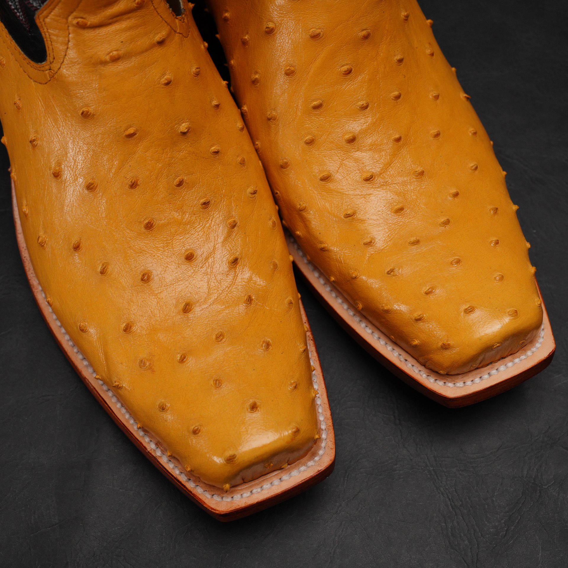 Genuine Honey Full Quill Ostrich - Cutter Toe (FREE Belt & Wallet) - Image 3