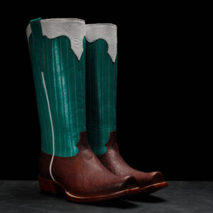 Genuine Brown Ostrich - Cutter Toe (FREE Belt & Wallet)