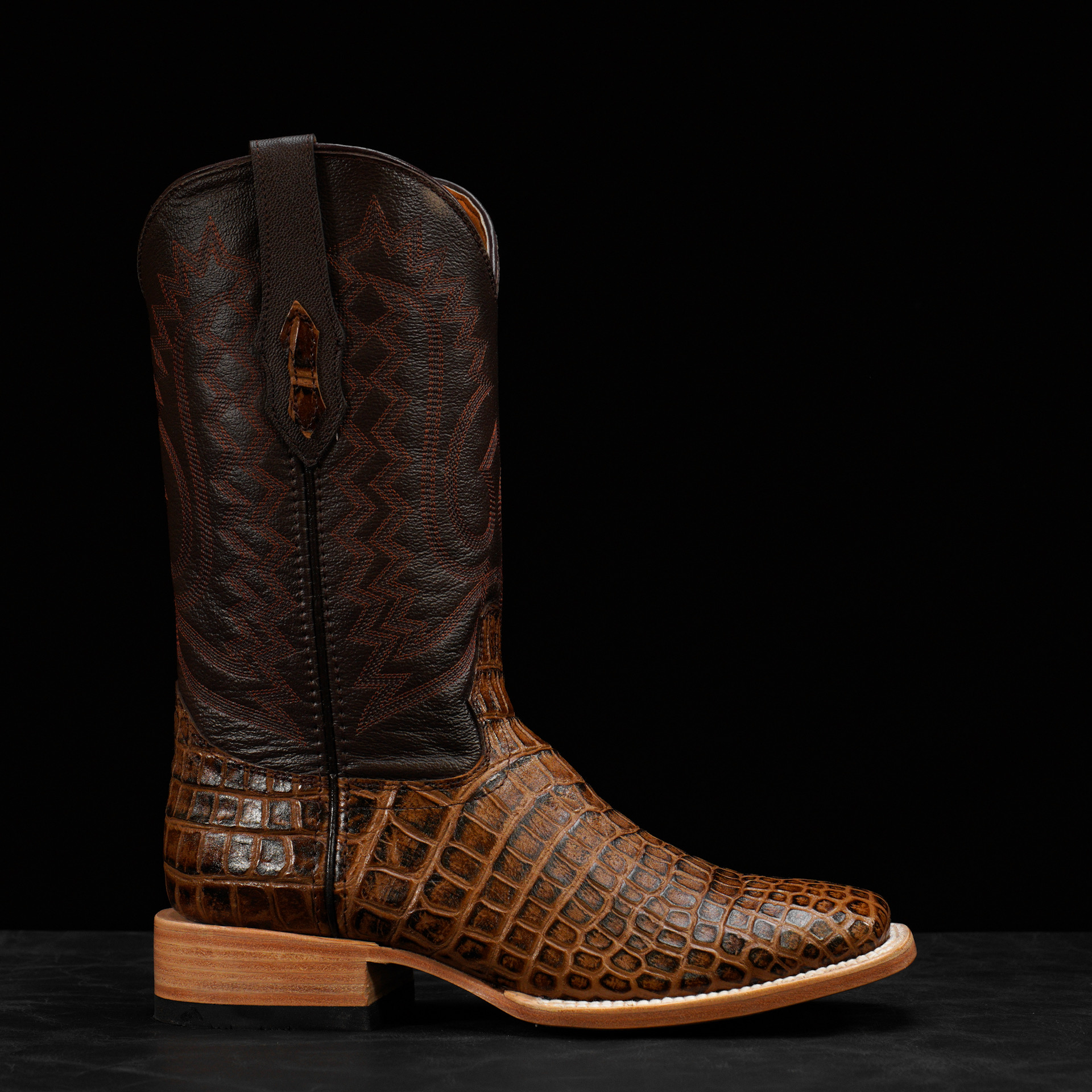 Honey Alligator Belly - Square Toe - Image 2