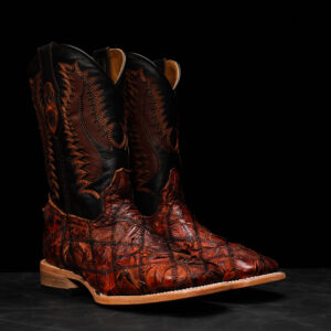 AUTHENTIC Patch Work Cherry Pirarucu – Square Toe