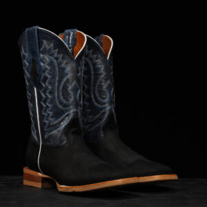 Matte Black Cowhide – Square Toe