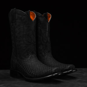 Matte Black Rattlesnake – Cutter Toe