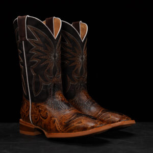 Honey Hand Tooled – Square Toe