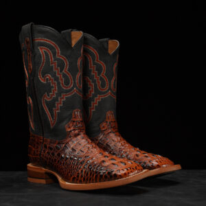 Cognac Caiman Neck - Square Toe