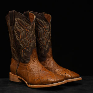 AUTHENTIC Tabacco Patch Work Ostrich – Square Toe