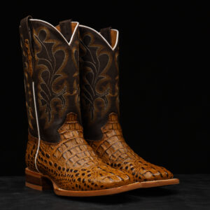 Honey Caiman Neck - Square Toe
