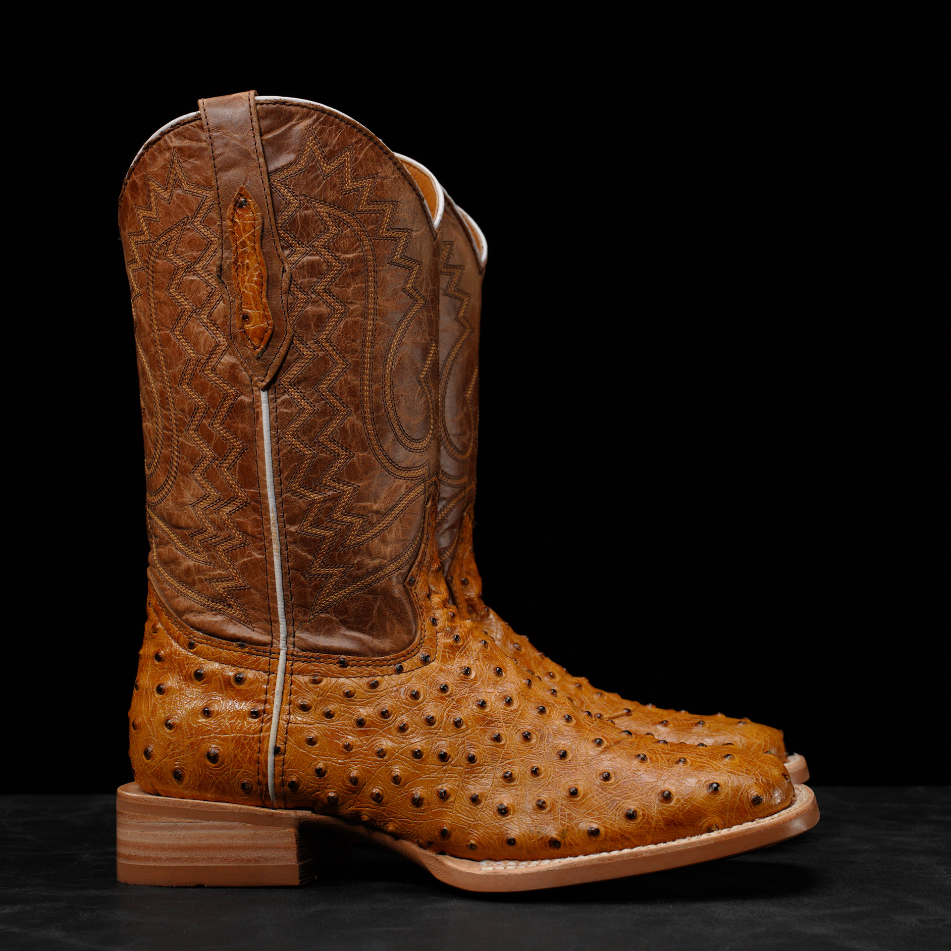 Honey Ostrich – Square Toe - Image 2