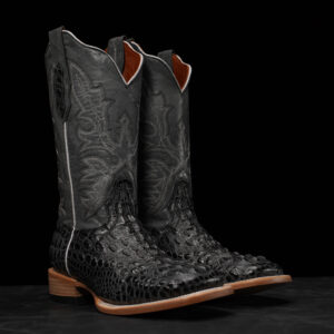 Gray Caiman Neck - Square Toe