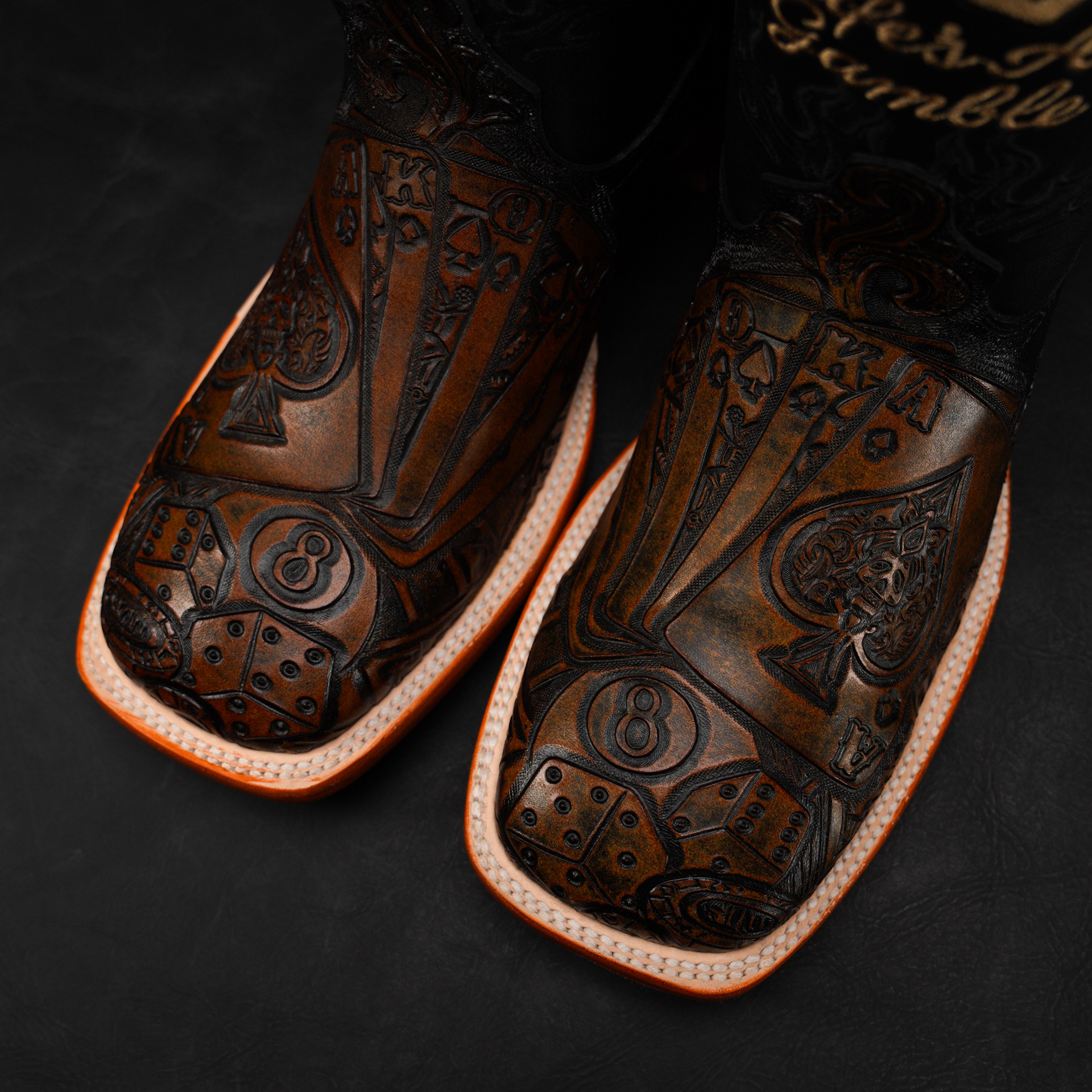 "The Gambler" 2.0 Tan Safari – Square Toe - Image 3