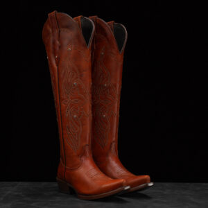 "Zoe" Cognac Cowhide - Snip Toe