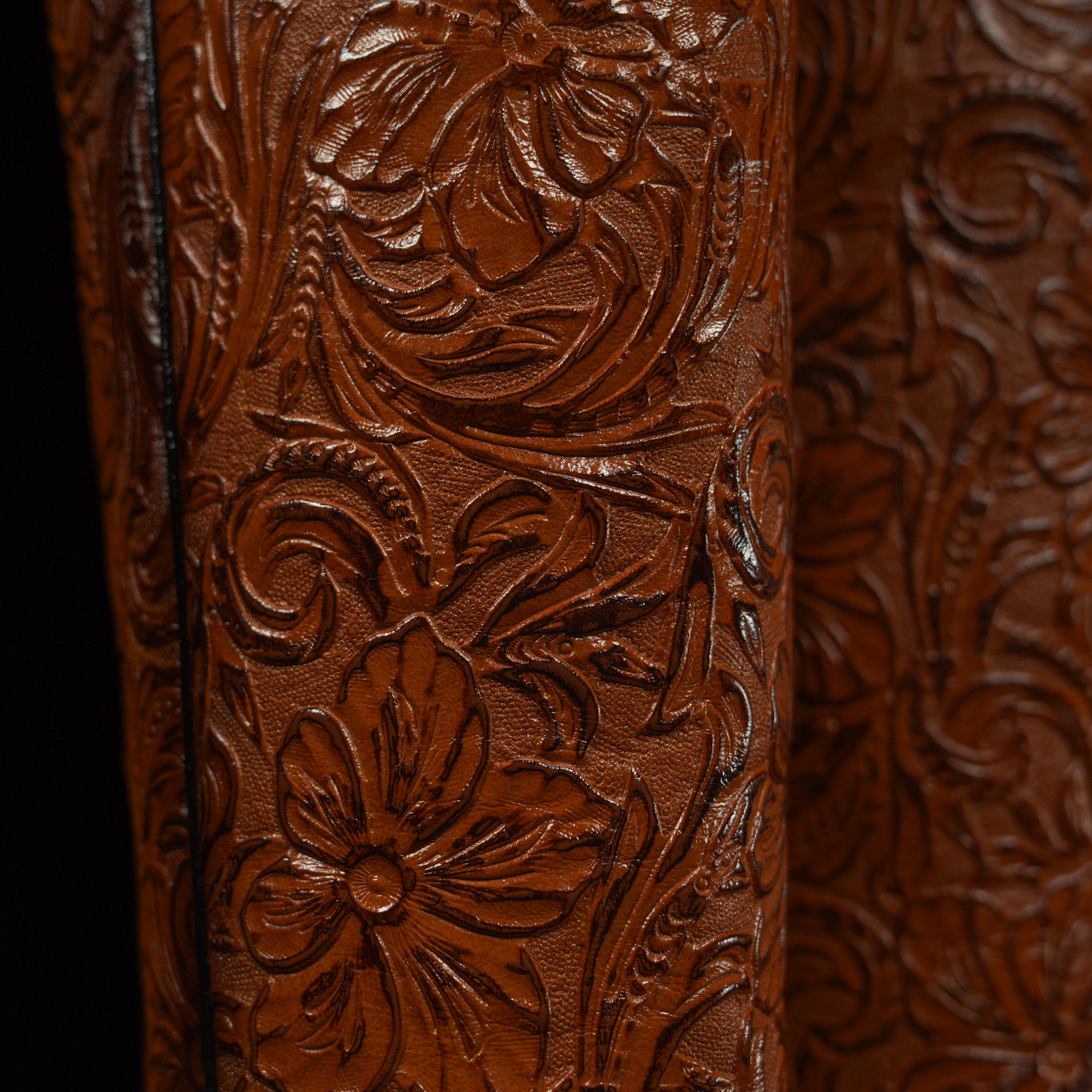 "Charlotte" Honey Hand Tooled - Snip Toe - Image 4