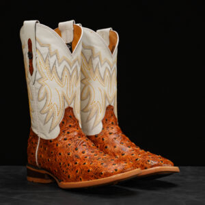 Honey Ostrich – Square Toe