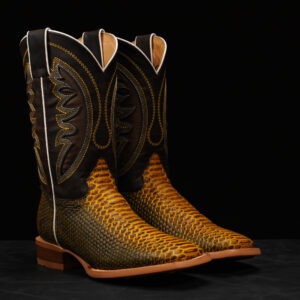 Matte Honey Python – Square Toe