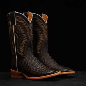 Brown Caiman Argentine - Square Toe