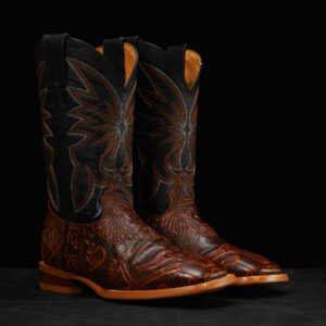 Cognac Hand Tooled – Square Toe