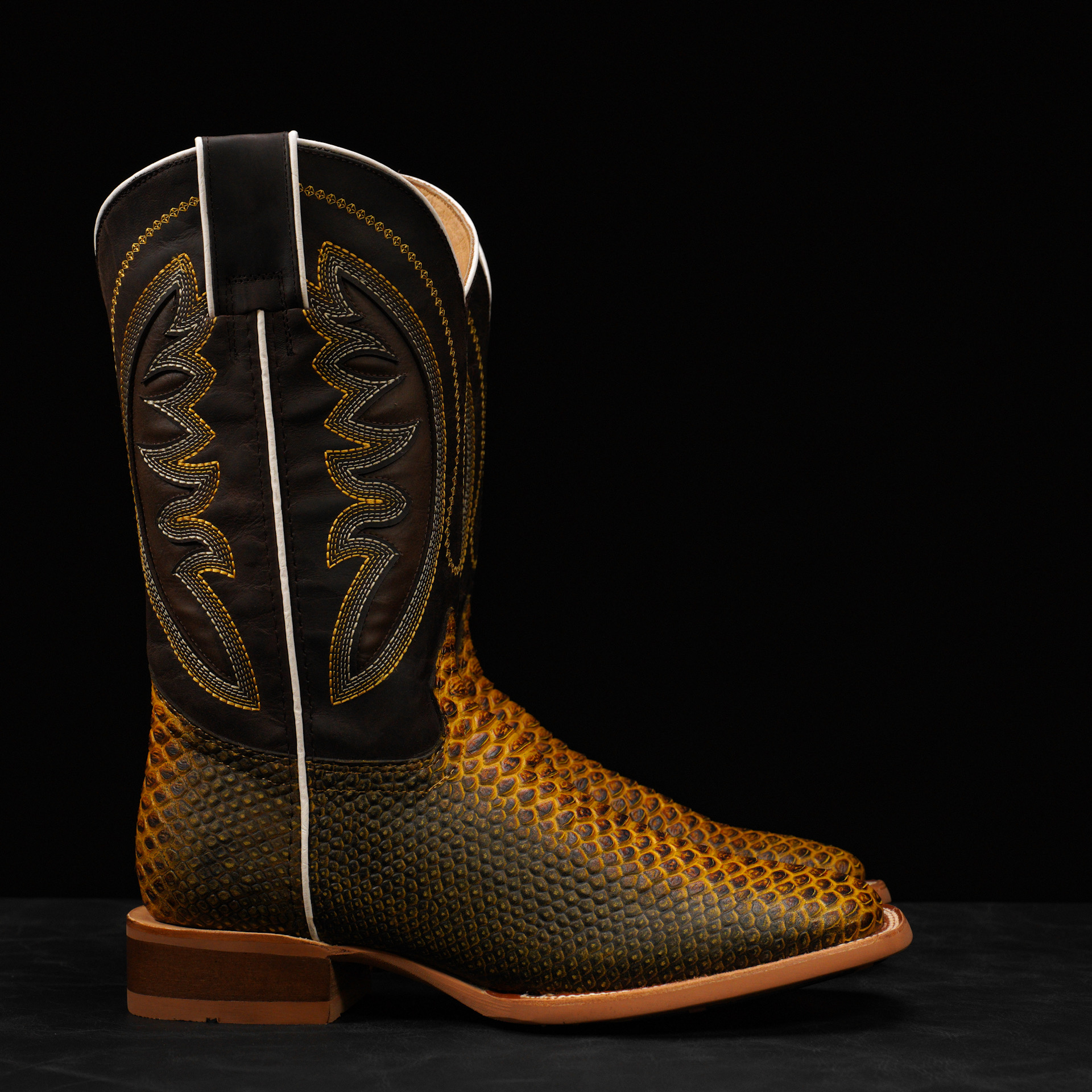 Matte Honey Python – Square Toe - Image 2