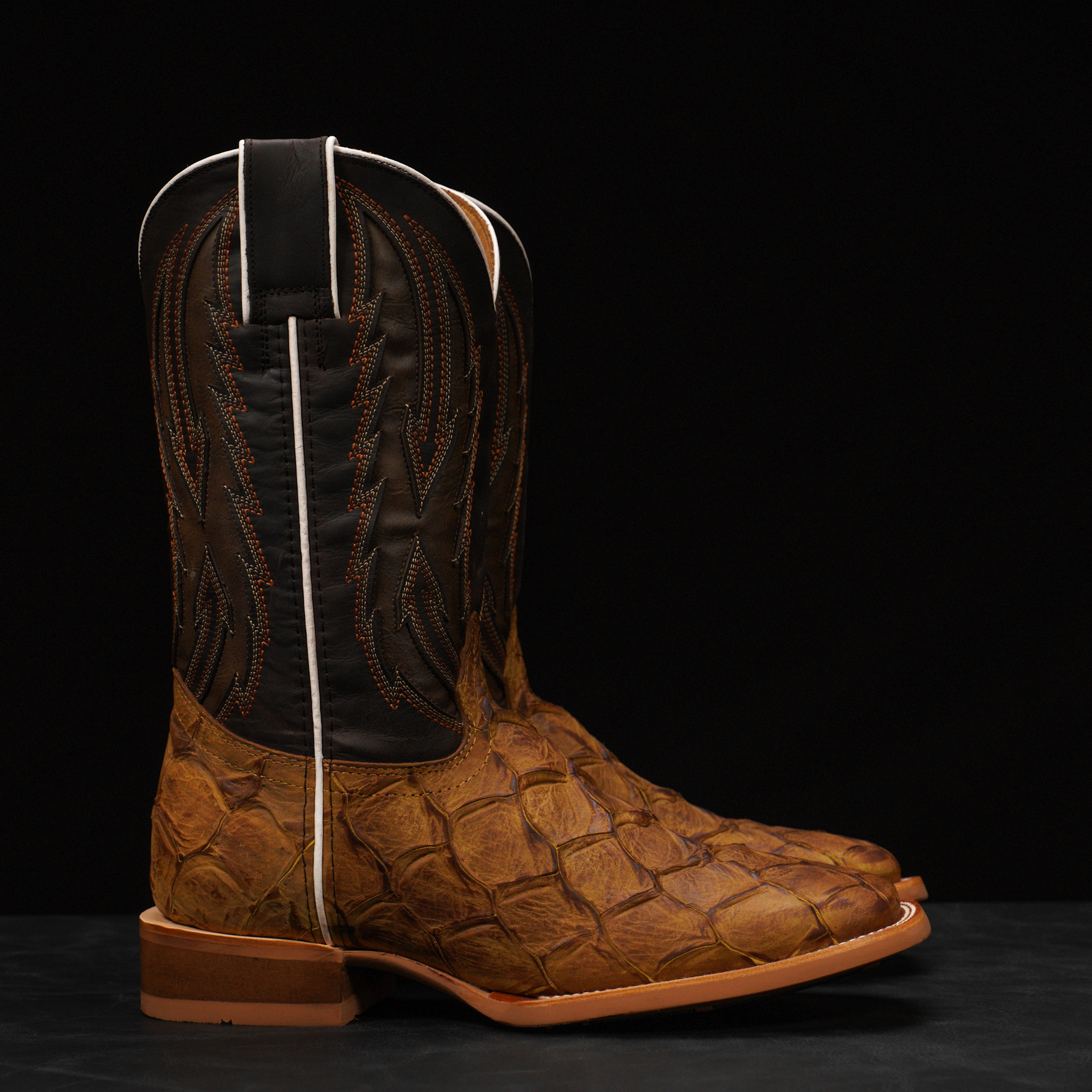 Matte Honey Fish Scale – Square Toe - Image 2