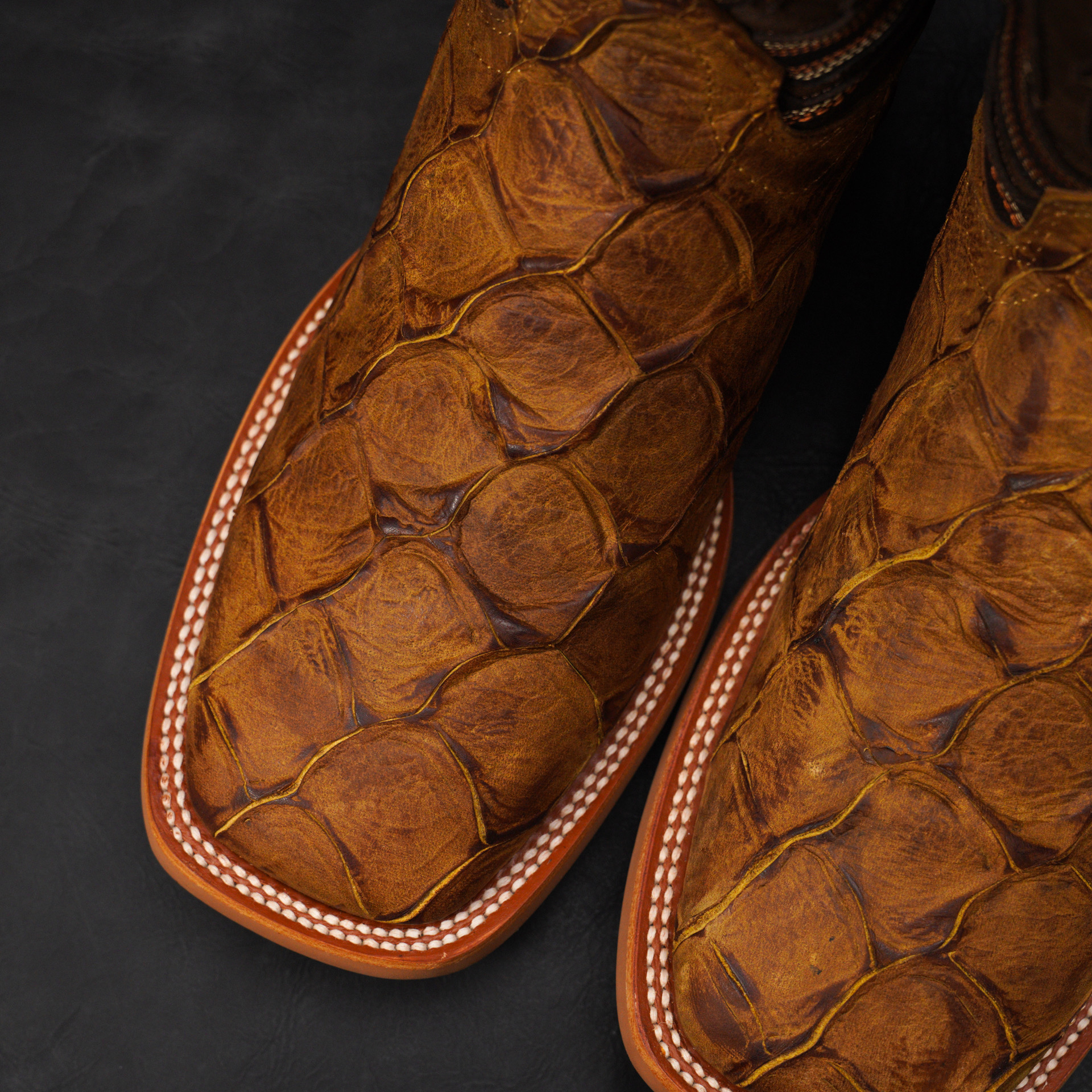 Matte Honey Fish Scale – Square Toe - Image 3
