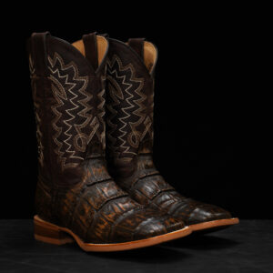 Rustic Honey Giant Alligator Belly - Square Toe