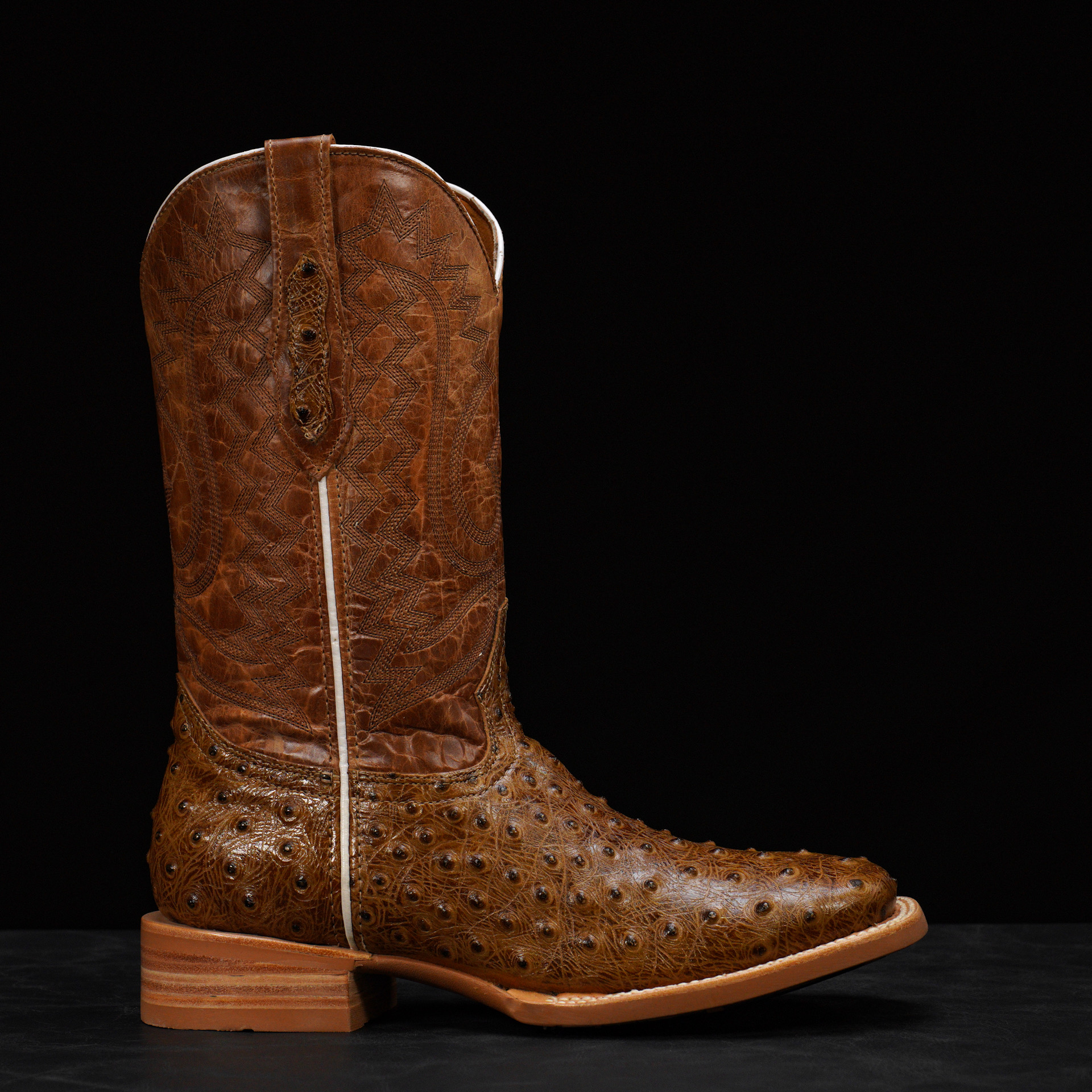 Honey Ostrich – Square Toe - Image 2