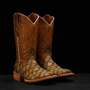 Matte Honey Fish Scale – Square Toe