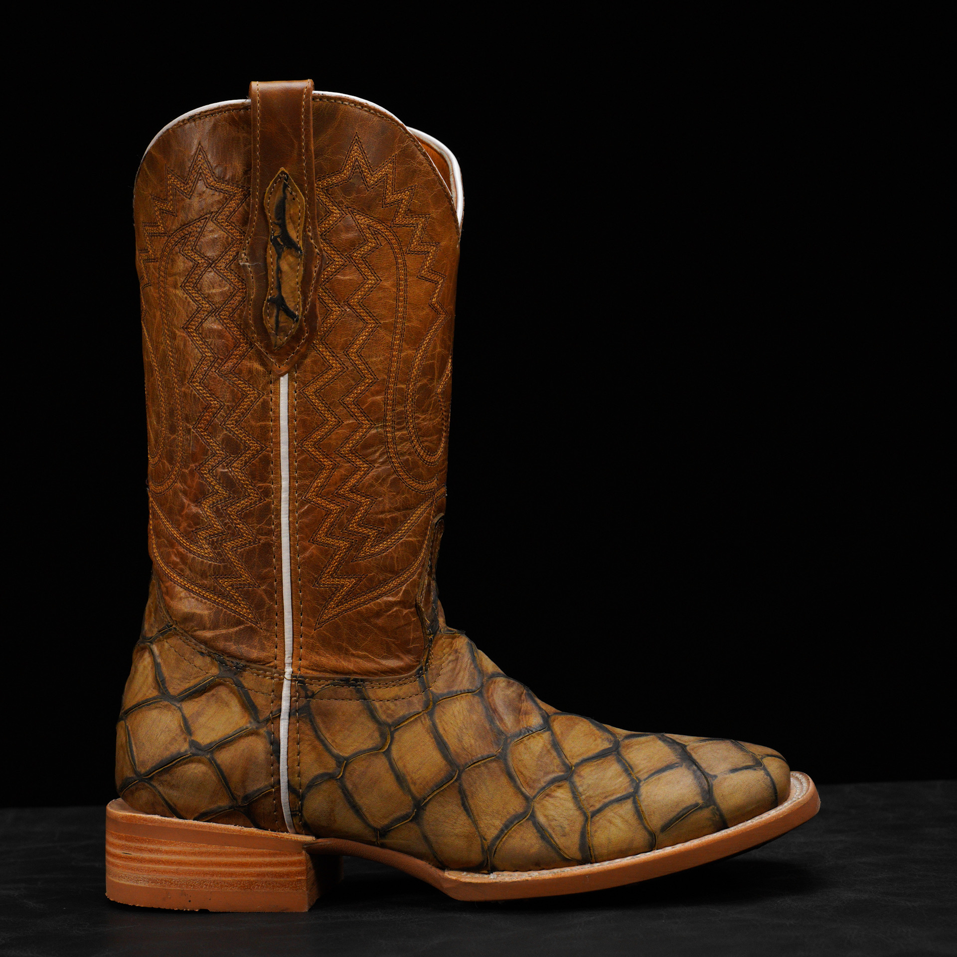 Matte Honey Fish Scale – Square Toe - Image 2