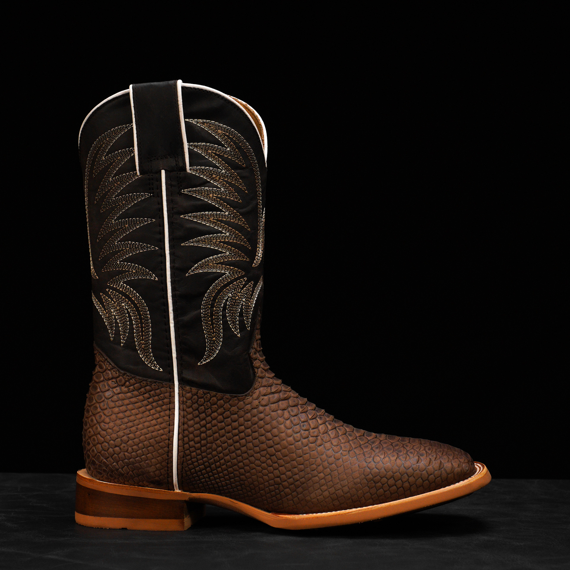 Matte Brown Python – Square Toe - Image 2