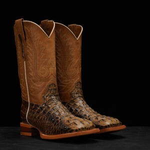 Tobacco Caiman Neck - Square Toe