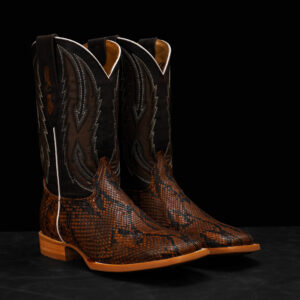 AUTHENTIC Brandy Python Belly – Square Toe