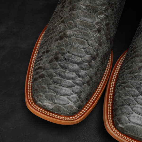 AUTHENTIC Gray Python – Square Toe - Alfa Western WearAlfa Western Wear