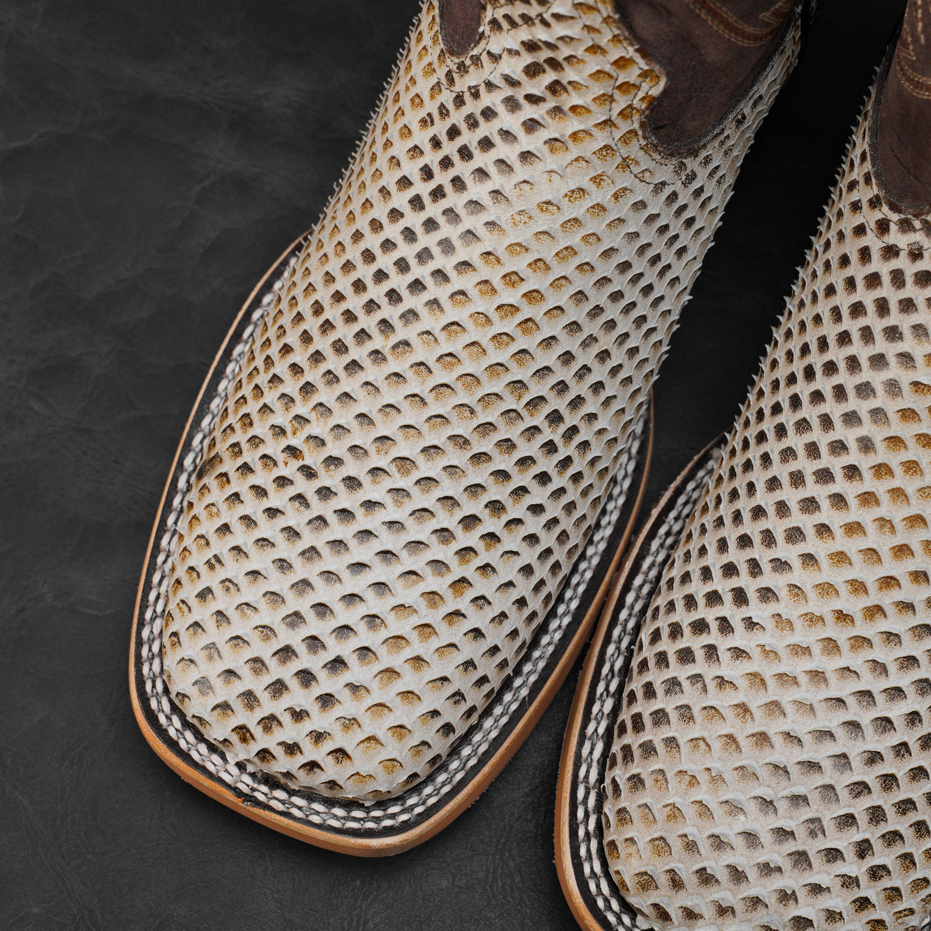 Bone Python Belly – Square Toe - Image 3