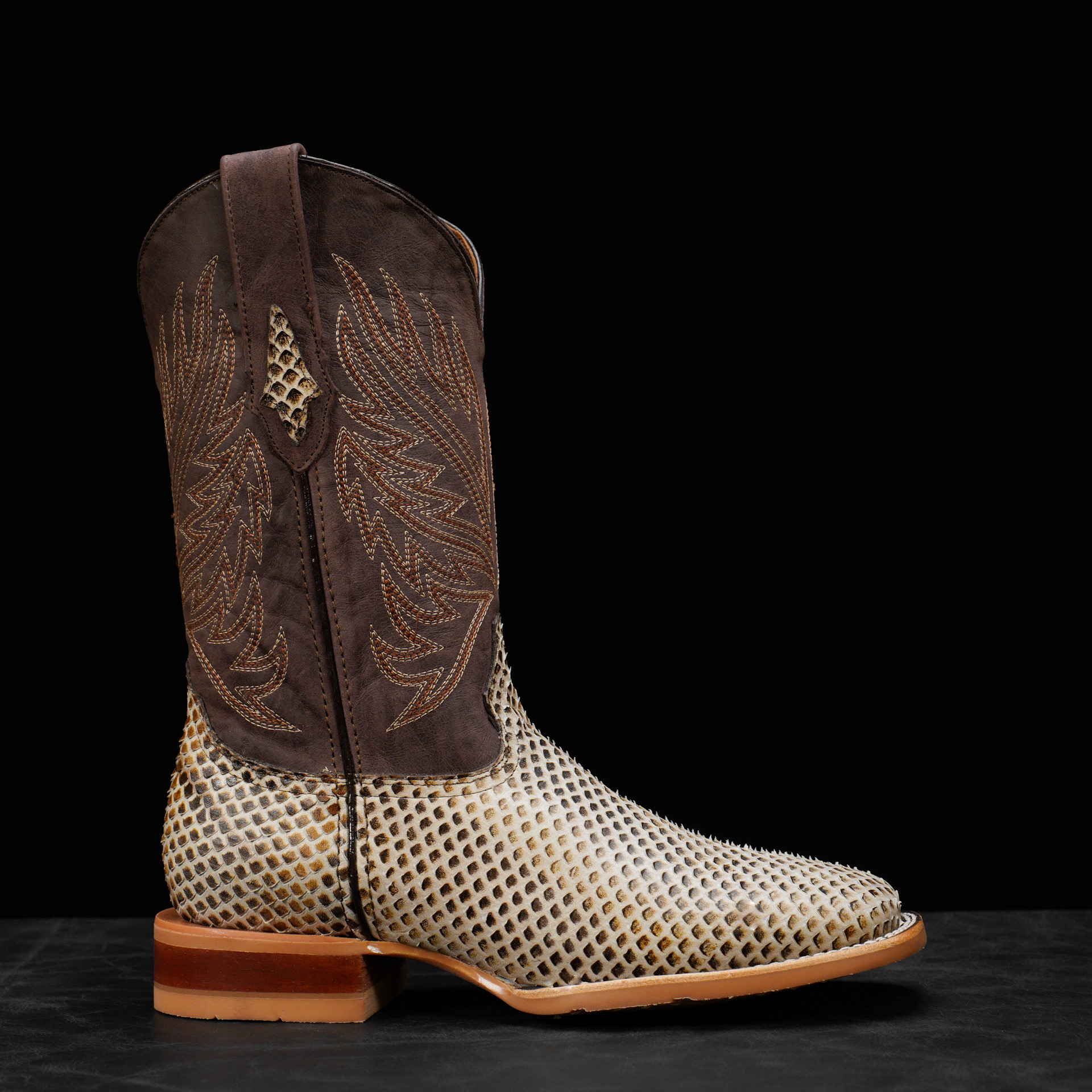 Bone Python Belly – Square Toe - Image 2
