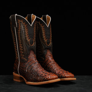 Cognac Caiman Neck - Square Toe