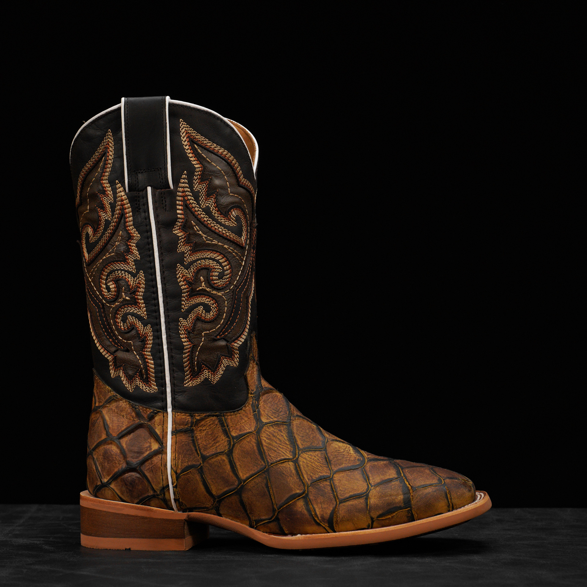 Matte Honey Fish Scale – Square Toe - Image 2