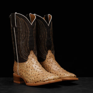 Bone Ostrich – Square Toe