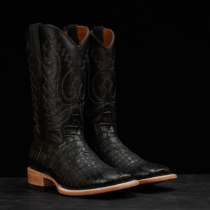 Black Alligator Belly - Square Toe