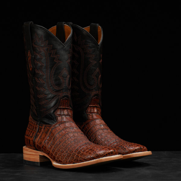 Cognac Alligator Belly - Square Toe - Alfa Western WearAlfa Western Wear