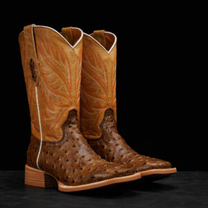 Honey Ostrich - Square Toe