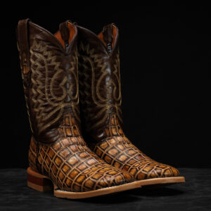 Honey Alligator Belly - Square Toe