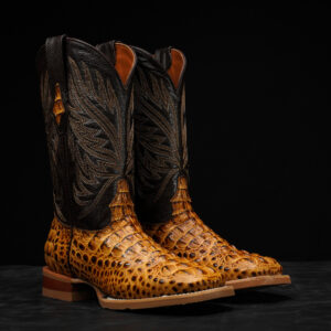 Honey Caiman Neck - Square Toe