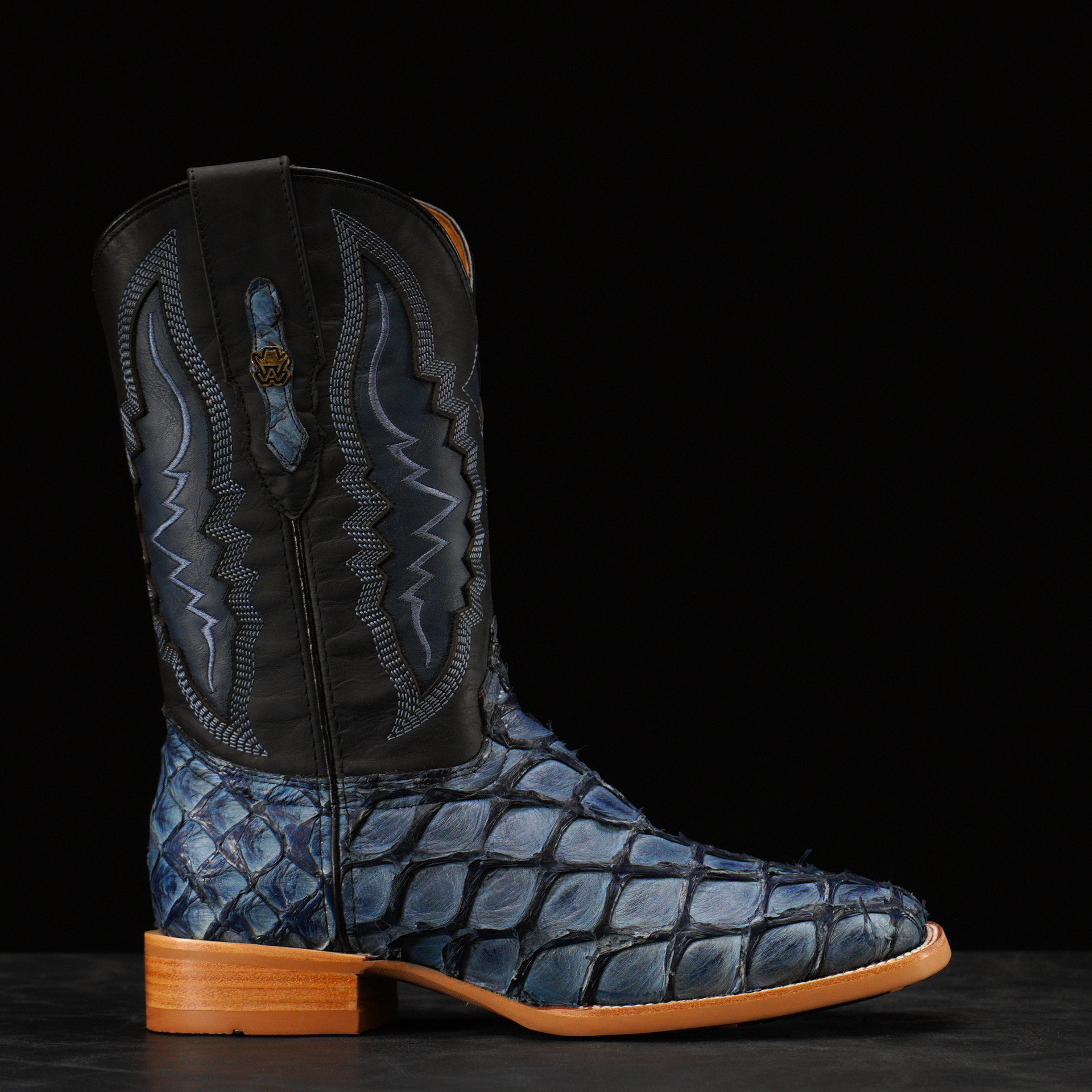 AUTHENTIC Baby Blue Pirarucu – Square Toe - Image 2