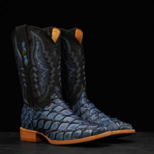 AUTHENTIC Baby Blue Pirarucu – Square Toe