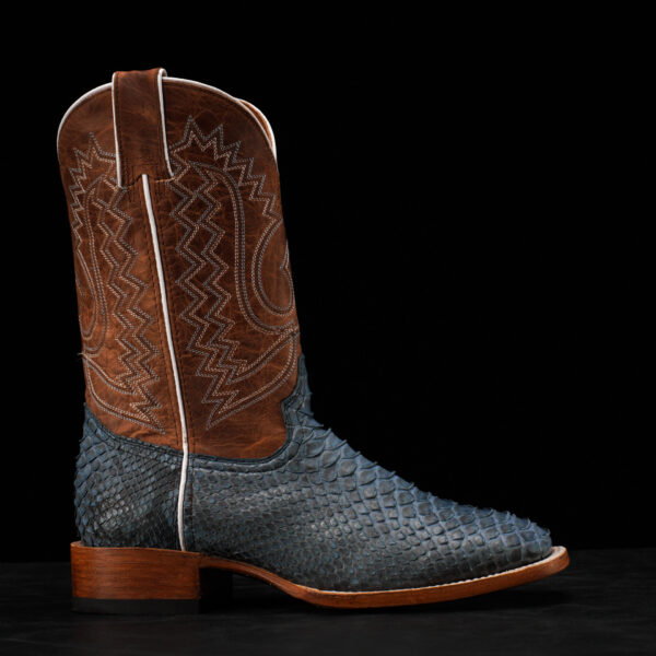 Python Buffalo Shoes AUTHENTIC Baby Blue Python – Square Toe - Alfa Western WearAlfa Western ...