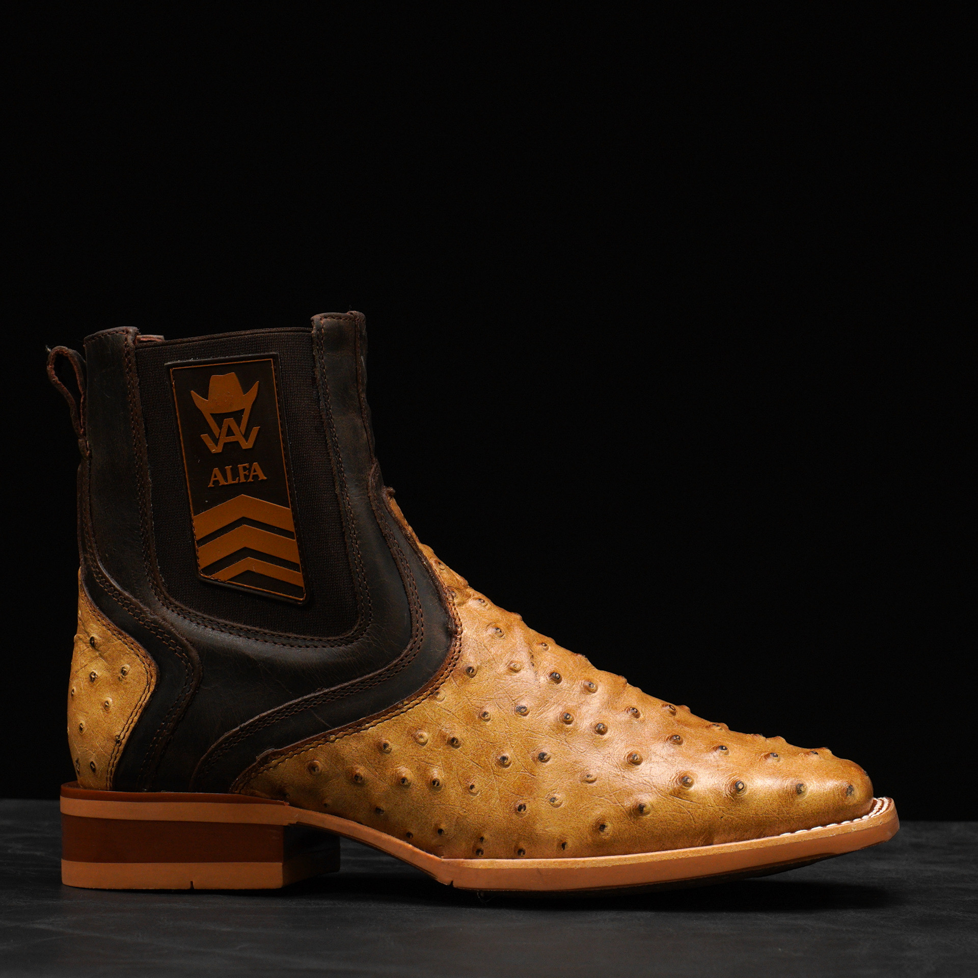 Orix Ostrich Chelsea Boot – Square Toe - Image 2