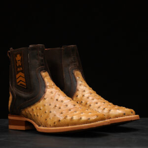 Orix Ostrich Chelsea Boot – Square Toe